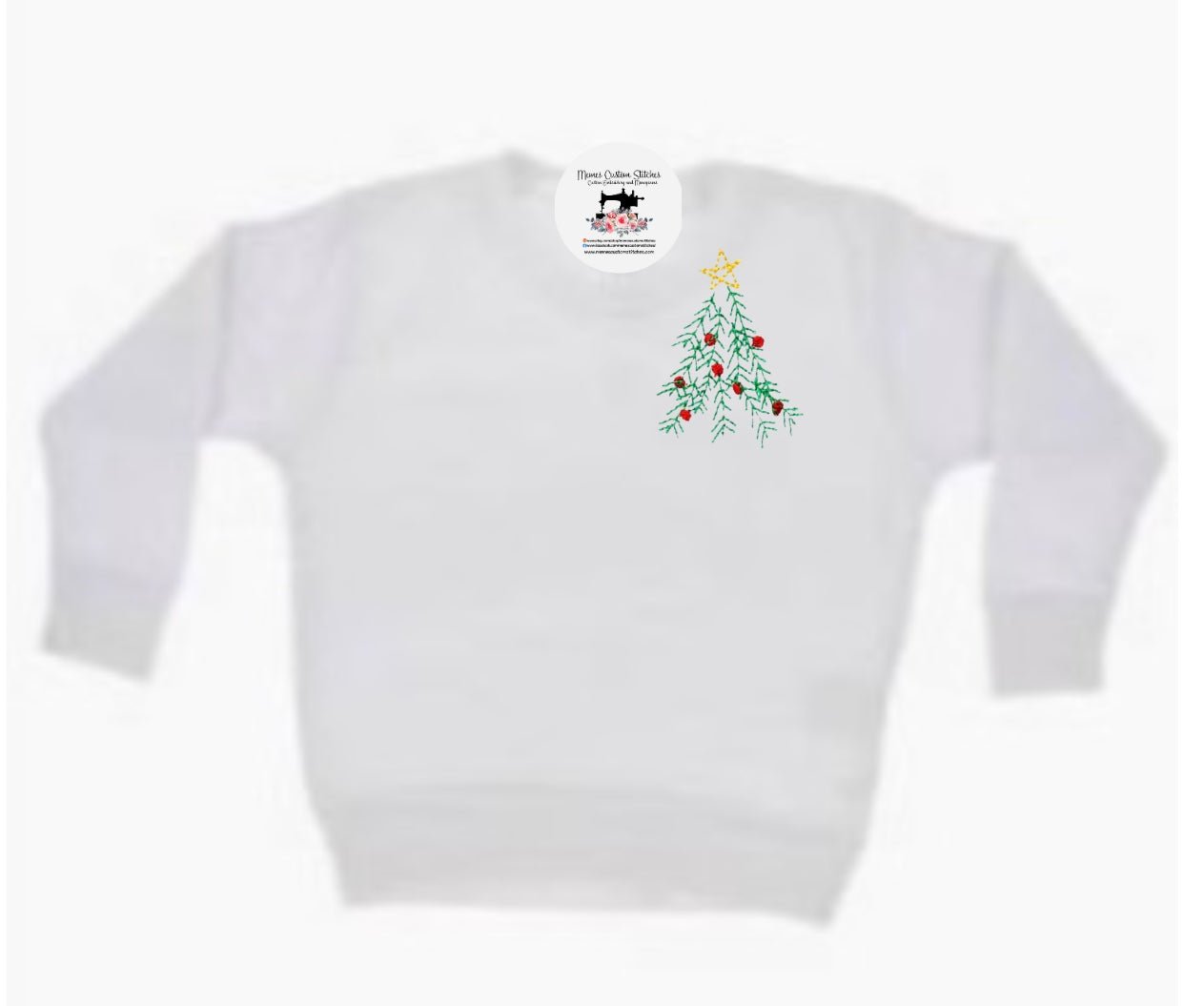 Women’s Small Christmas Tree Holiday Sweatshirt - Memes Custom Stitches LLC