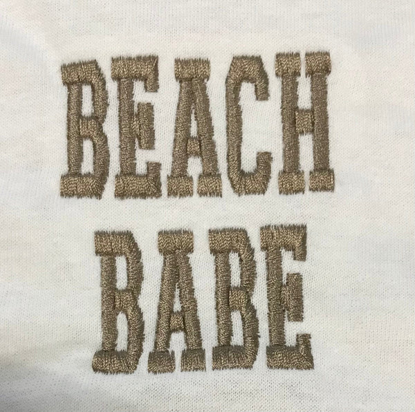 Beach Babe Adult Unisex Short Sleeve Cotton Casual Beach T Shirt Memes Custom Stitches